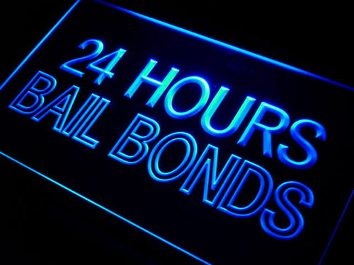 Bail Bonds 24 Hours Neon Light Sign